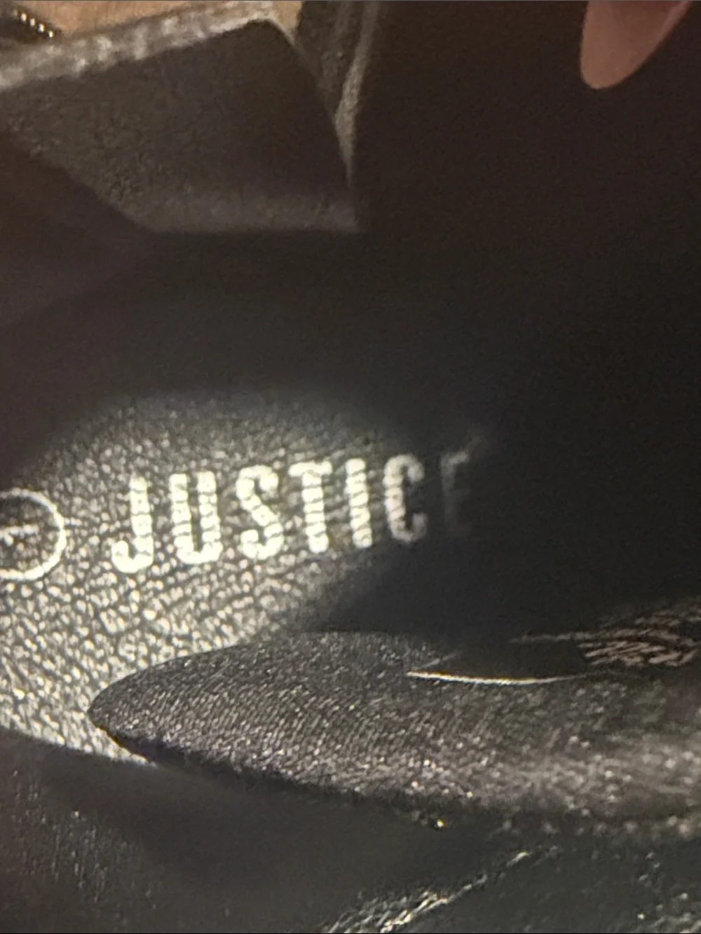 Justice Girls Black Glitter Buckle Ankle Boots